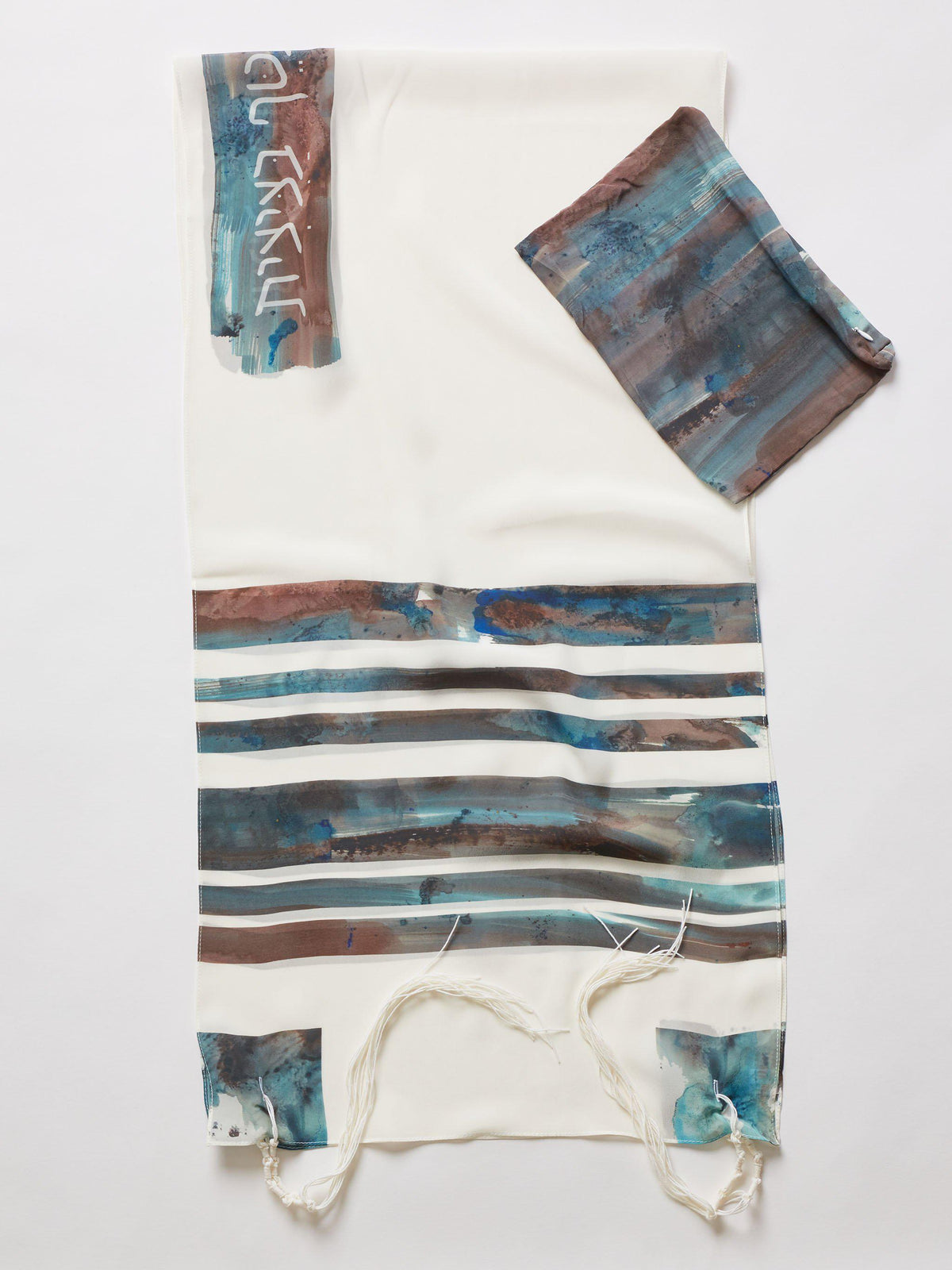 brown stripe tallit tallis