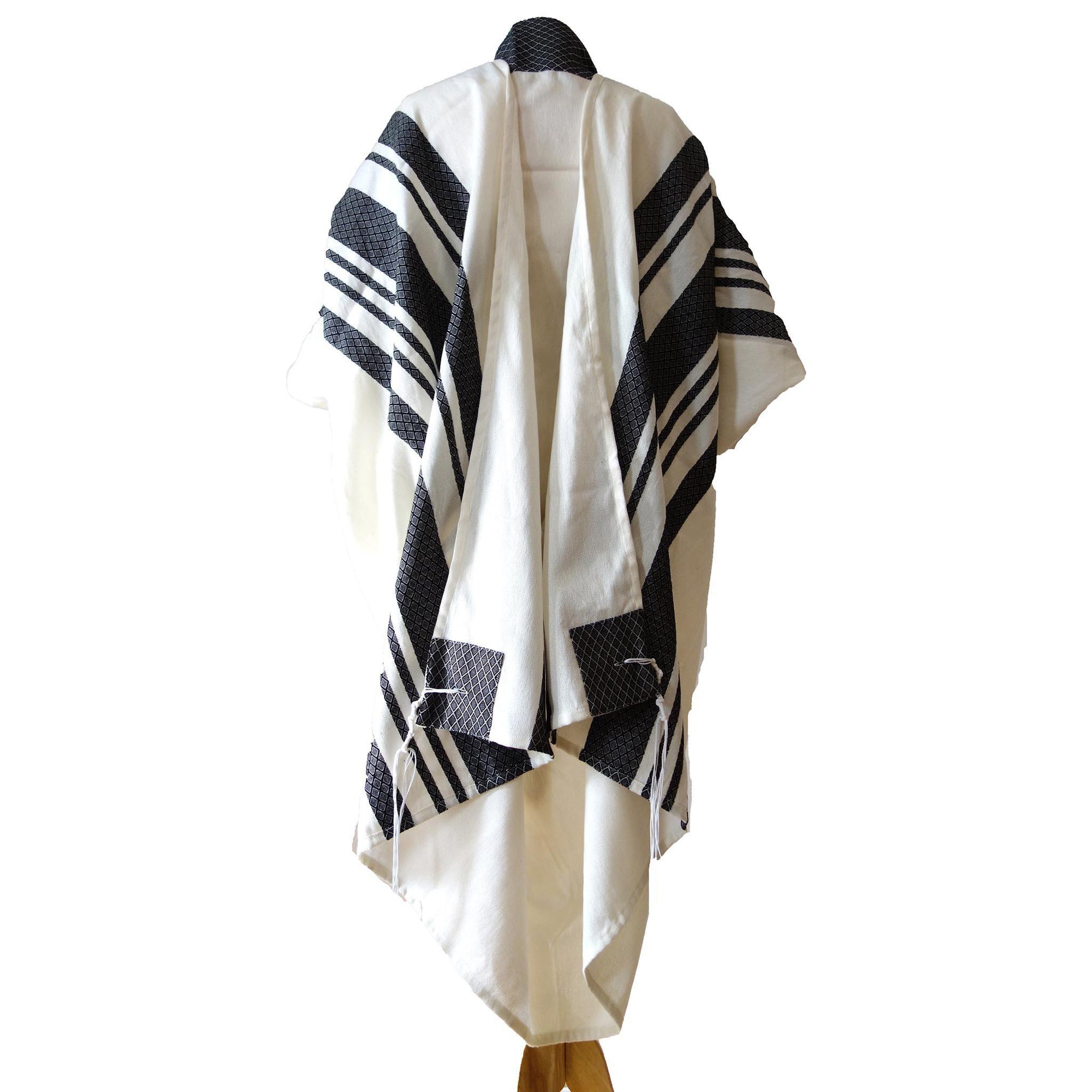Black Stripes Traditional Woven Tallit Gadol