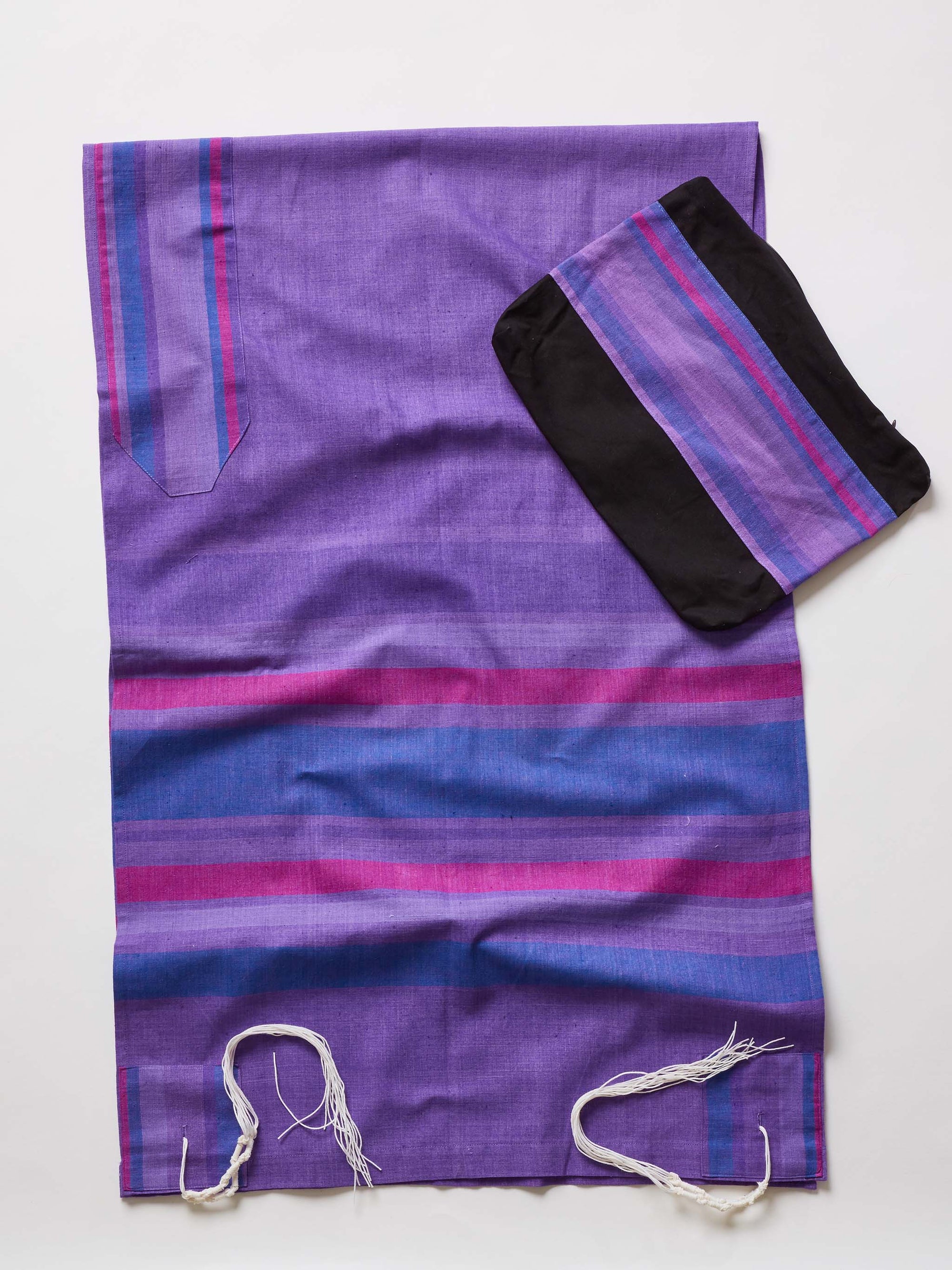 purple handwoven tallit