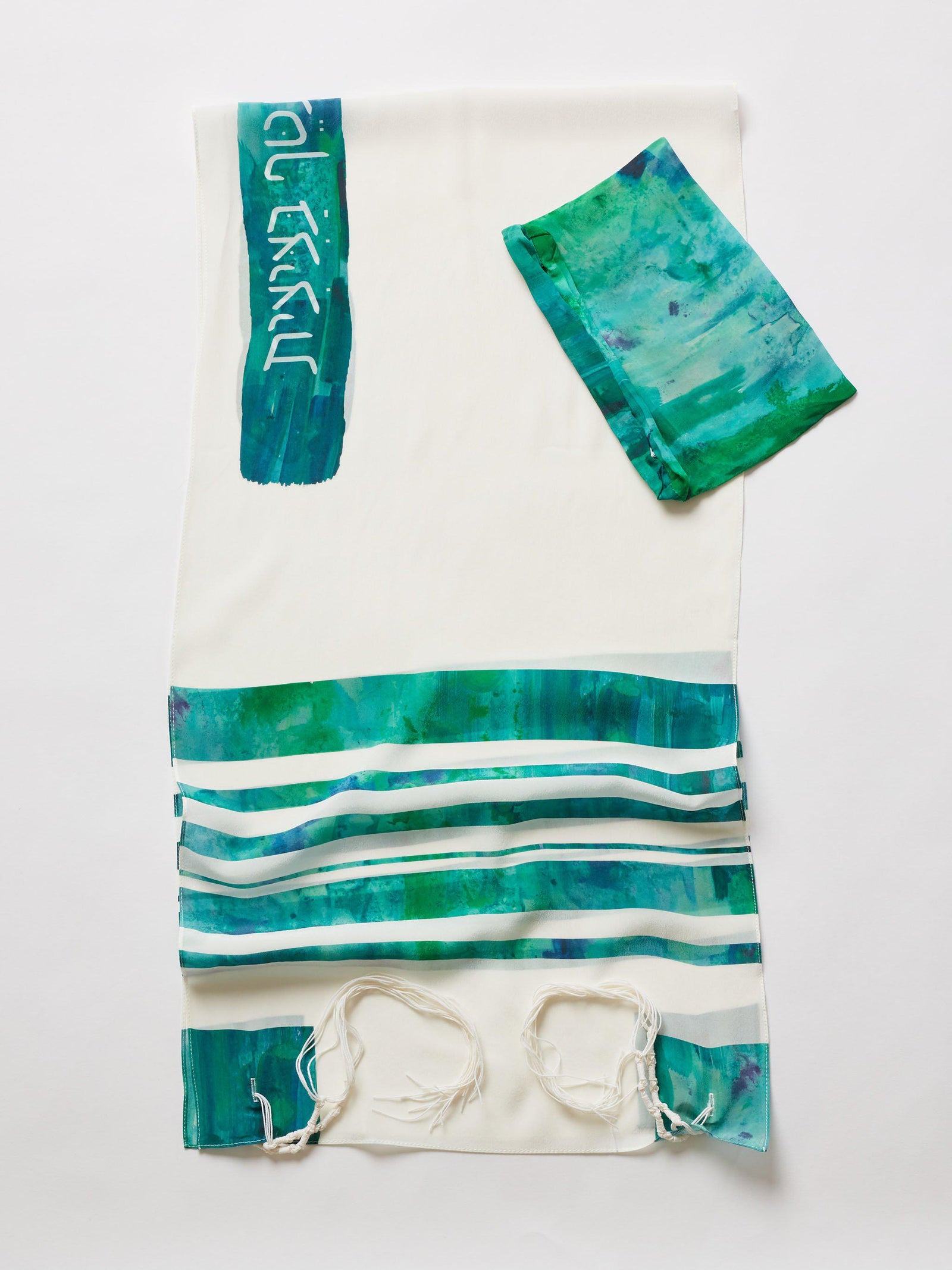 green stripe tallit tallis