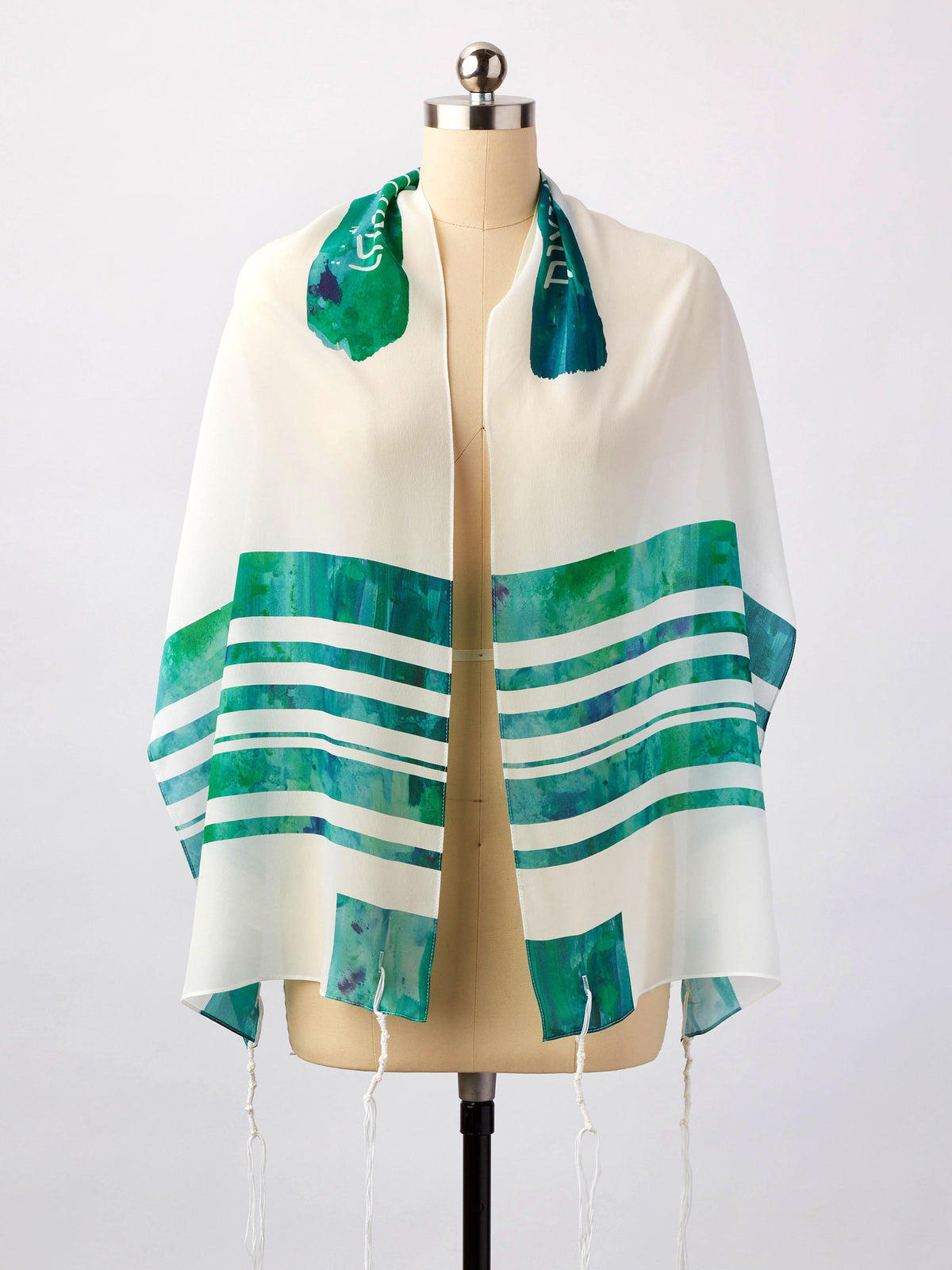 green stripe tallit tallis